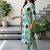 women printed regular cotton kurta with trousers