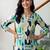 women printed regular cotton kurta with trousers