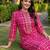 women ethnic motifs printed regular cotton kurta with trousers