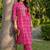 women ethnic motifs printed regular cotton kurta with trousers