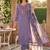 women floral embroidered regular chikankari cotton kurta with trousers & with dupatta