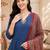 women ethnic motifs regular thread work cotton kurta with trousers & with dupatta