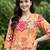 women floral printed regular kurta with trousers
