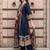 women ethnic motifs printed regular mirror work cotton kurta with trousers & with dupatta