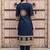 women ethnic motifs printed regular mirror work cotton kurta with trousers & with dupatta