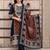 women ethnic motifs printed regular mirror work cotton kurta with trousers & with dupatta