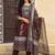 women ethnic motifs printed regular cotton kurta with trousers & with dupatta