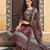 women ethnic motifs printed regular cotton kurta with trousers & with dupatta