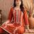 women ethnic motifs embroidered regular thread work kurta with trousers