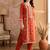 women ethnic motifs embroidered regular thread work kurta with trousers