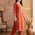 women ethnic motifs embroidered regular thread work kurta with trousers