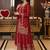 women ethnic motifs embroidered regular kurta with sharara & with dupatta