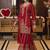 women ethnic motifs embroidered regular kurta with sharara & with dupatta