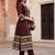 women ethnic motifs printed regular cotton kurta with trousers & with dupatta