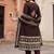 women ethnic motifs printed regular cotton kurta with trousers & with dupatta