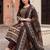 women ethnic motifs printed regular cotton kurta with trousers & with dupatta