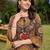 women ethnic motifs printed regular cotton kurta with palazzos & with dupatta