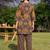 women ethnic motifs printed regular cotton kurta with palazzos & with dupatta