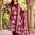 women floral printed regular cotton kurta with trousers & with dupatta