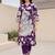 women ethnic motifs printed v-neck straight cotton kurta with trousers