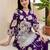 women ethnic motifs printed v-neck straight cotton kurta with trousers