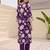 women ethnic motifs printed v-neck straight cotton kurta with trousers