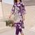 women ethnic motifs printed v-neck straight cotton kurta with trousers