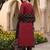 women ethnic motifs printed regular cotton kurta with trousers & with dupatta