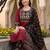 women ethnic motifs printed regular cotton kurta with trousers & with dupatta