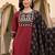 women ethnic motifs printed regular cotton kurta with trousers & with dupatta