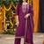 women ethnic motifs embroidered regular kurta with trousers & with dupatta