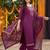 women ethnic motifs embroidered regular kurta with trousers & with dupatta