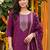 women ethnic motifs embroidered regular kurta with trousers & with dupatta