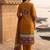 women ethnic motifs printed regular cotton kurta with trousers & with dupatta