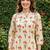 women floral printed regular cotton kurta with trousers