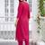 women ethnic motifs embroidered regular kurta with trousers