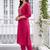 women ethnic motifs embroidered regular kurta with trousers