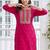 women ethnic motifs embroidered regular kurta with trousers