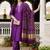 women ethnic motifs embroidered regular thread work liva kurta with trousers & with dupatta