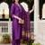 women ethnic motifs embroidered regular thread work liva kurta with trousers & with dupatta