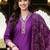 women ethnic motifs embroidered regular thread work liva kurta with trousers & with dupatta