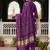 women ethnic motifs embroidered regular thread work liva kurta with trousers & with dupatta