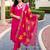 women ethnic motifs embroidered regular kurta with trousers & with dupatta