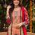 women floral printed regular kurta with trousers & with dupatta