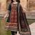 women ethnic motifs printed regular mirror work cotton kurta with trousers & with dupatta