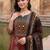 women ethnic motifs printed regular mirror work cotton kurta with trousers & with dupatta