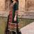 women ethnic motifs printed regular mirror work cotton kurta with trousers & with dupatta