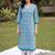 women ethnic motifs printed regular cotton kurta with trousers
