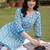 women ethnic motifs printed regular cotton kurta with trousers