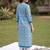 women ethnic motifs printed regular cotton kurta with trousers
